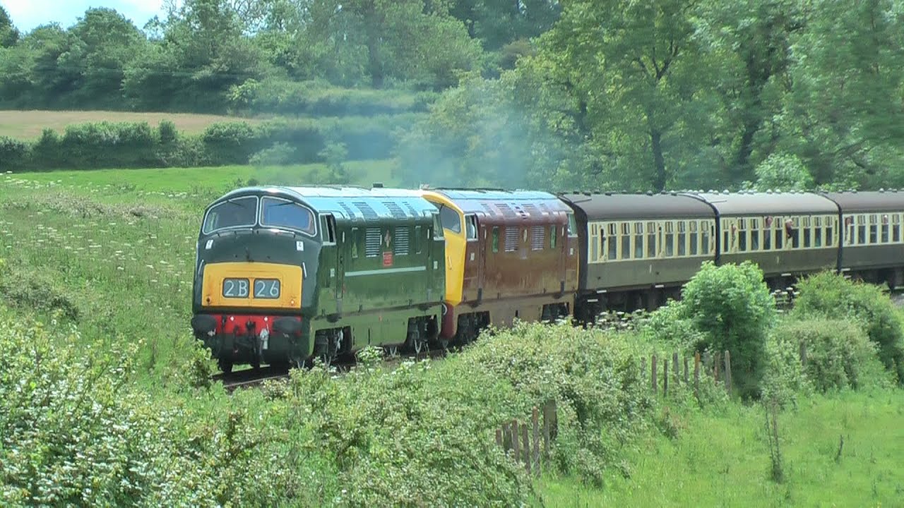 Diesels June 2014 Shap - Warrington (Class 40) Oxford - Taunton (Class 52) Minehead- Warrington-Shap