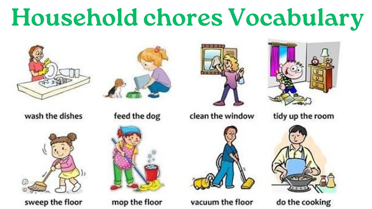 Household Chores Vocabulary | Household Chores in English