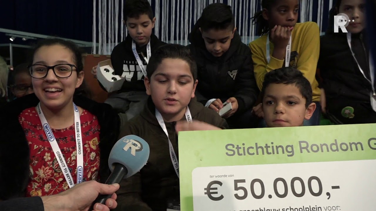 Feest op de Rotterdamse Agnesschool: 50.000 voor nieuw schoolplein