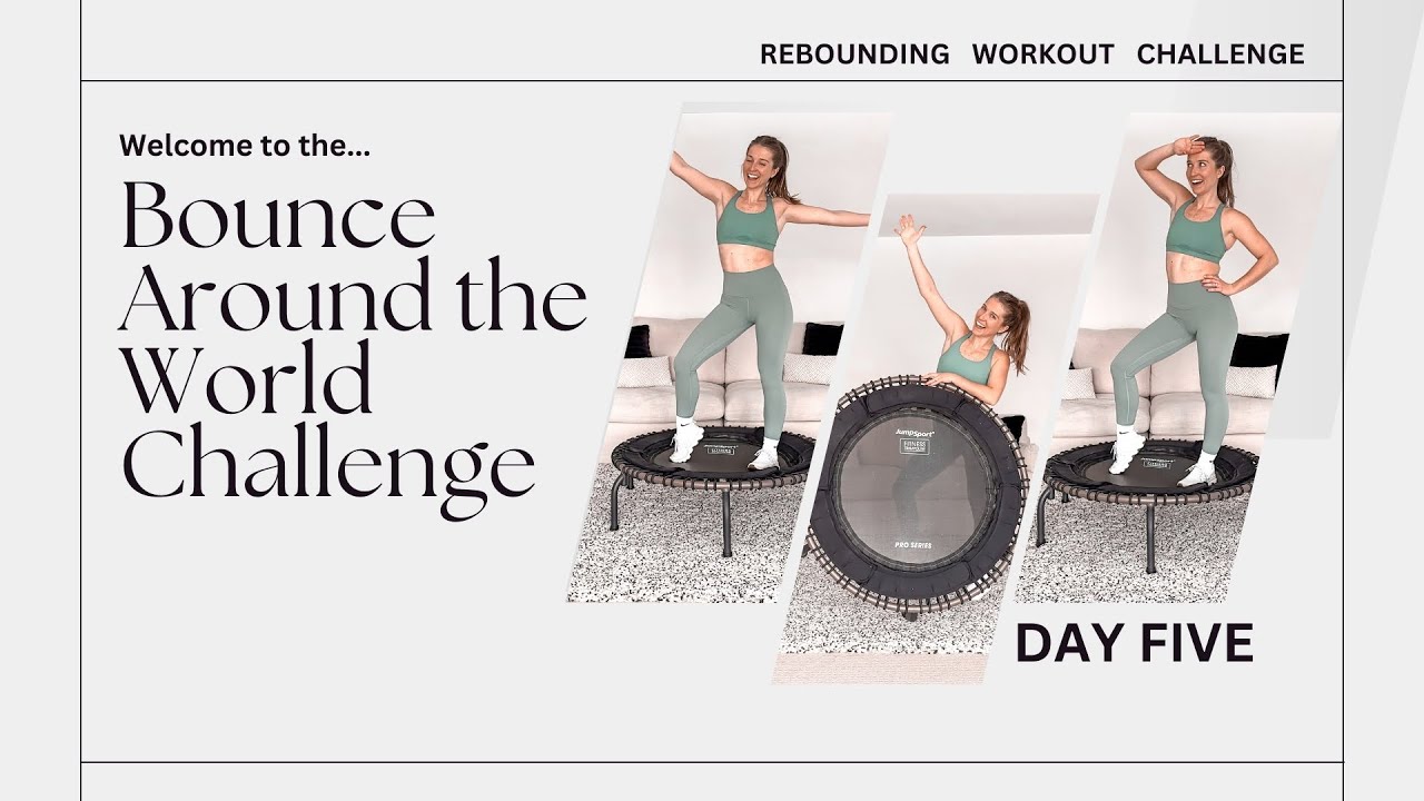 20-Minute Trampoline Rebounder Workout All Levels | Bounce Around The World Challenge | Day 5