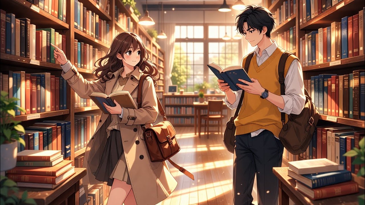 💗Love Begins in the Quiet Corners of a Library | Ghibli Style Romance📖📚