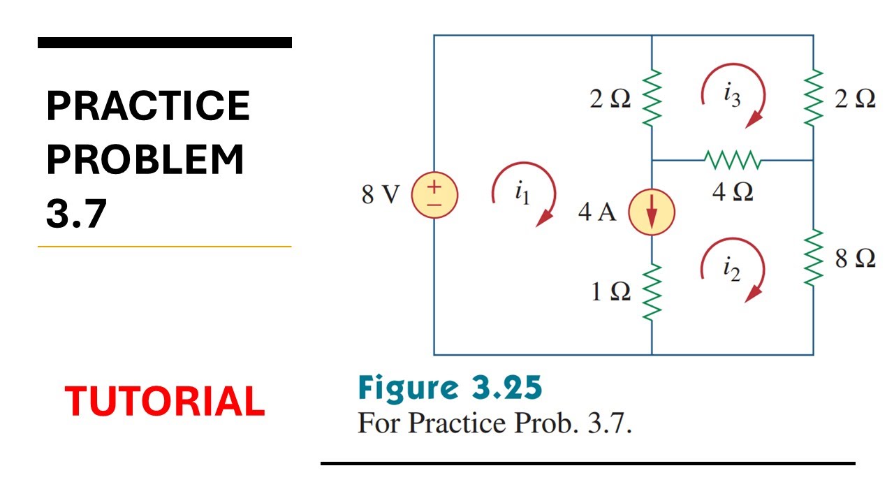 Practice Problem 3.7 Fundamental of Electric Circuits (Alexander/Sadiku) 5th Edition - Superloop