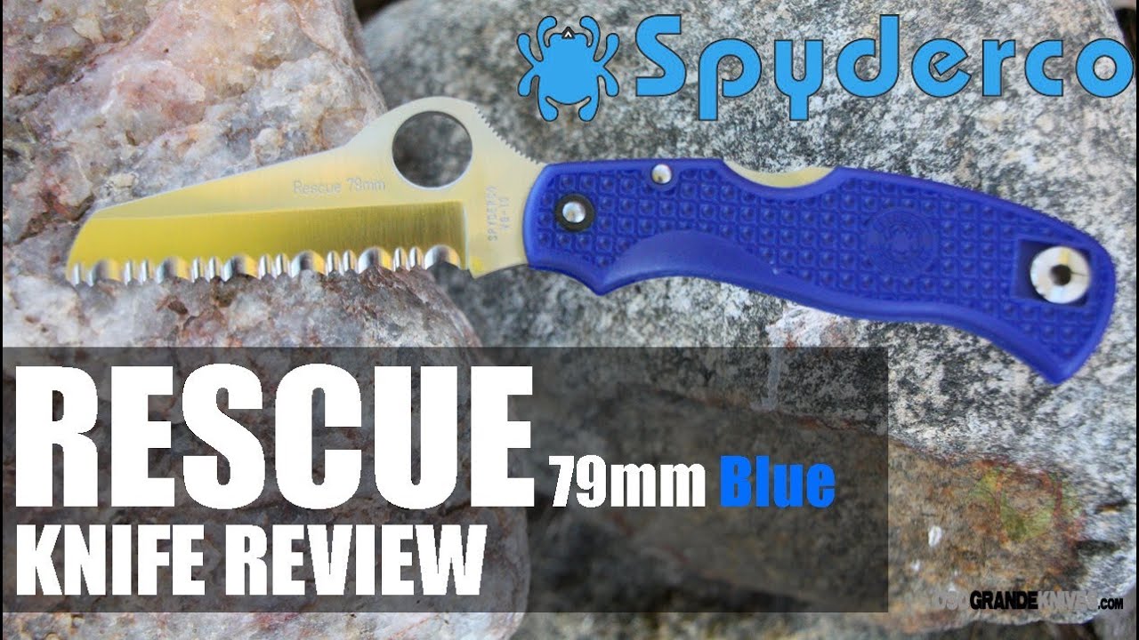 Spyderco Rescue 79mm Blue C45SBL Knife Review | OsoGrandeKnives