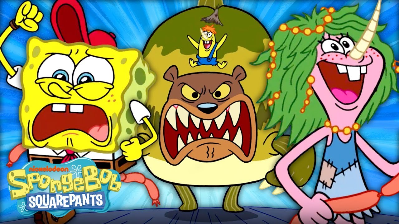 SpongeBob&rsquo;s Kamp Koral Friends Visit Bikini Bottom! 🍍⛺️😱 | SpongeBob