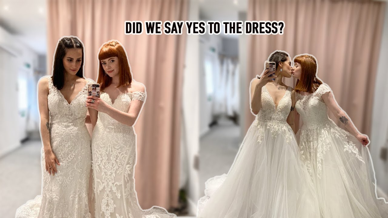 COME WEDDING DRESS SHOPPING WITH US | Lesbian couple