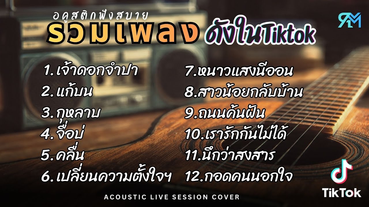 รวมเพลงอคูสติกCover  ฮิตในTiktok 2025 l   เจ้าดอกจำปา + แก้บน + กุหลาบ