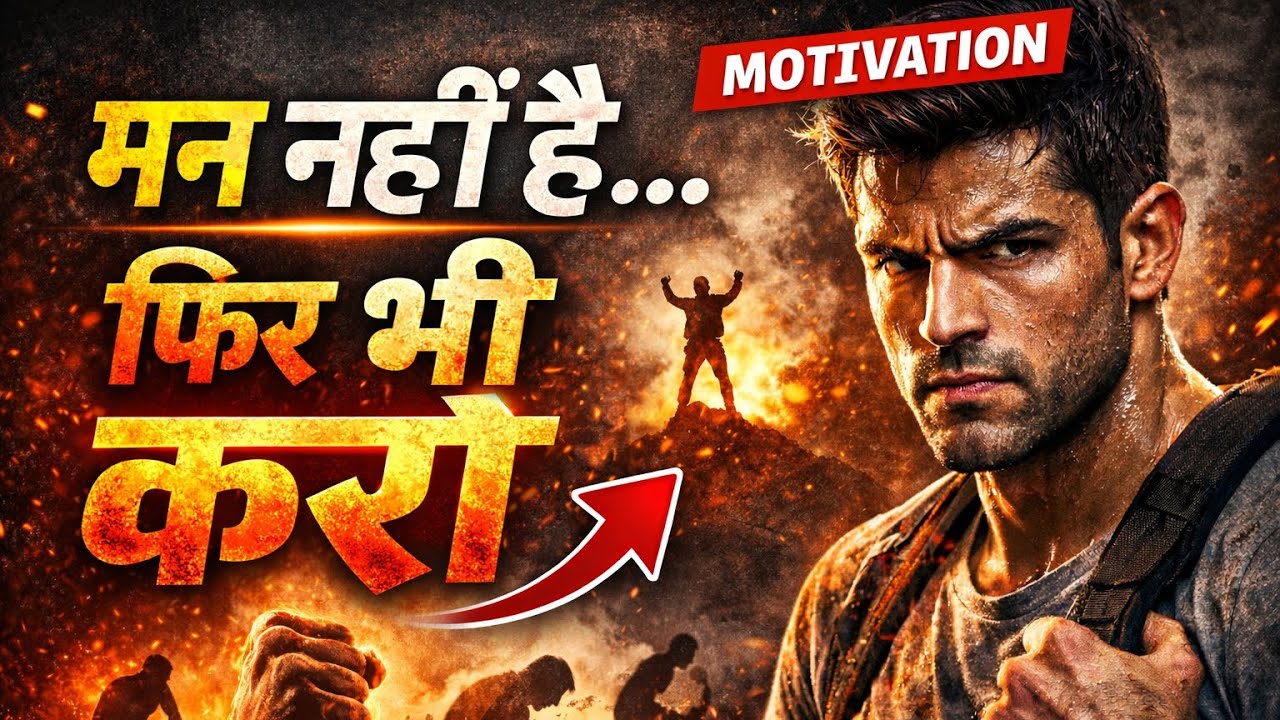 मन नहीं है फिर भी करो | जब मन हार जाए तब क्या करें? | Most Powerful Motivation Hindi
