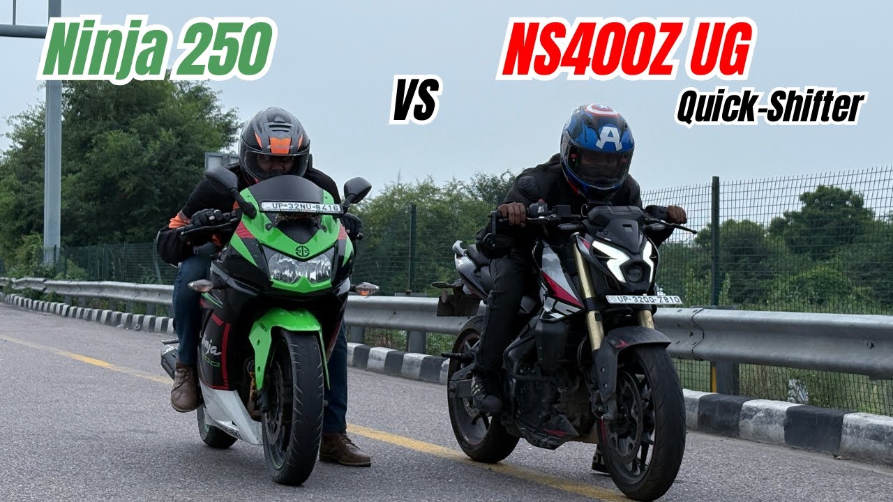 2025 NS400Z UG with Quick Shifter vs Ninja 250 Performance Test