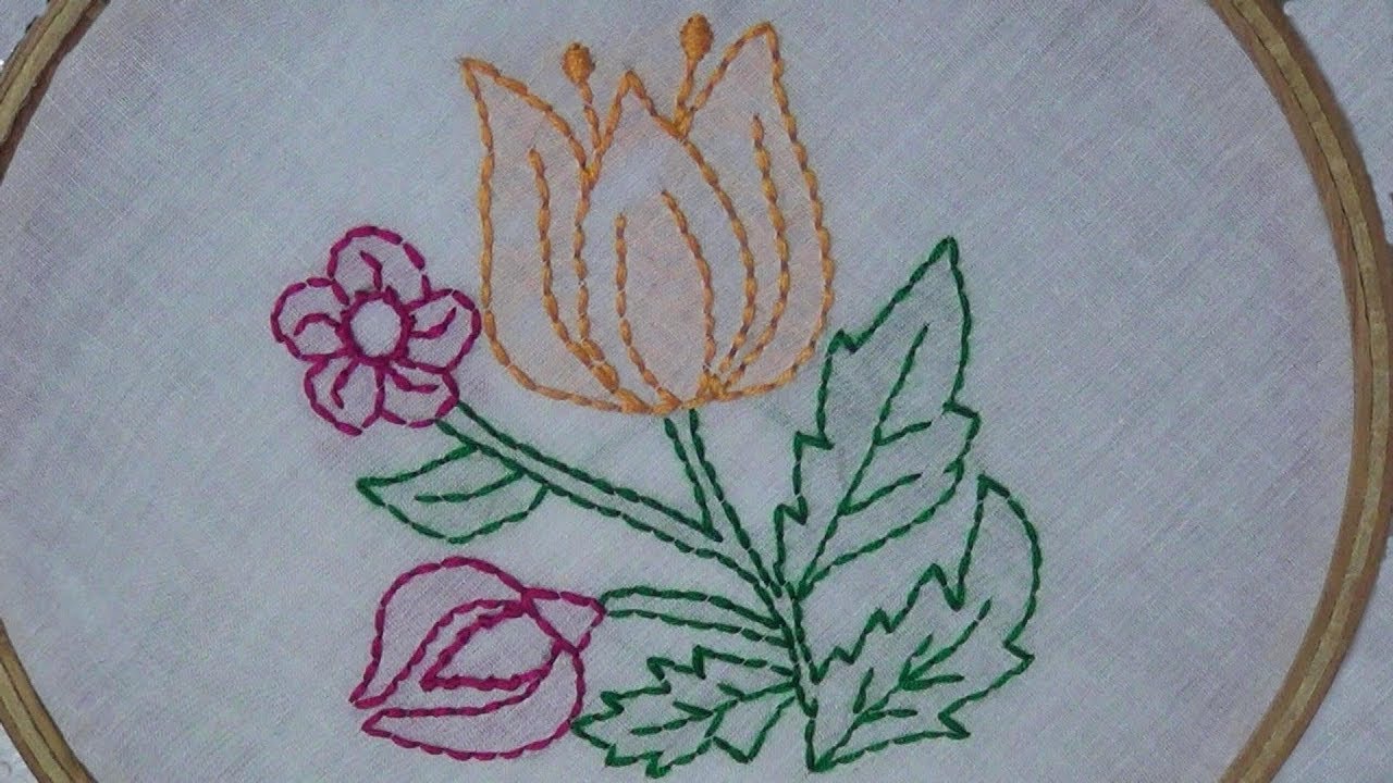 Hand Embroidery Design of Shadow Work / Chickenkari work / Lucknowi Stitch