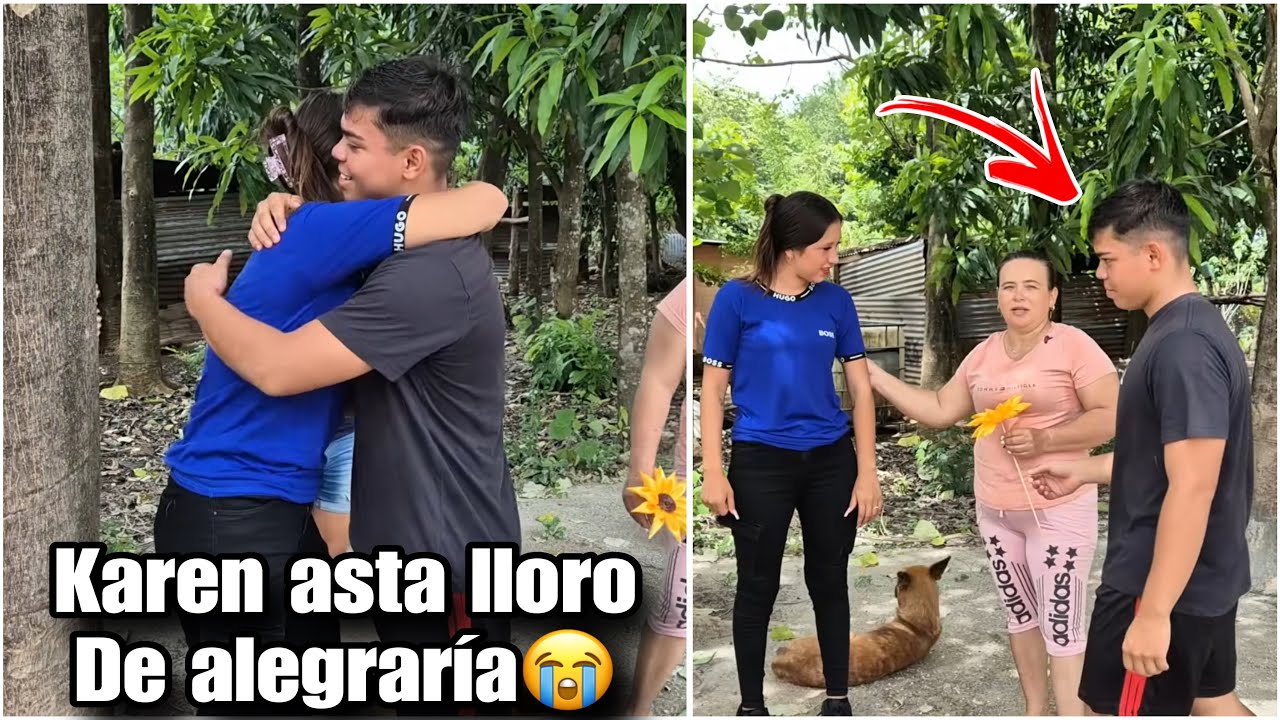 Karen asta lloro cuando miro a Deyvi de nuevo/se tiro a abrazarlo no aguanto más😱