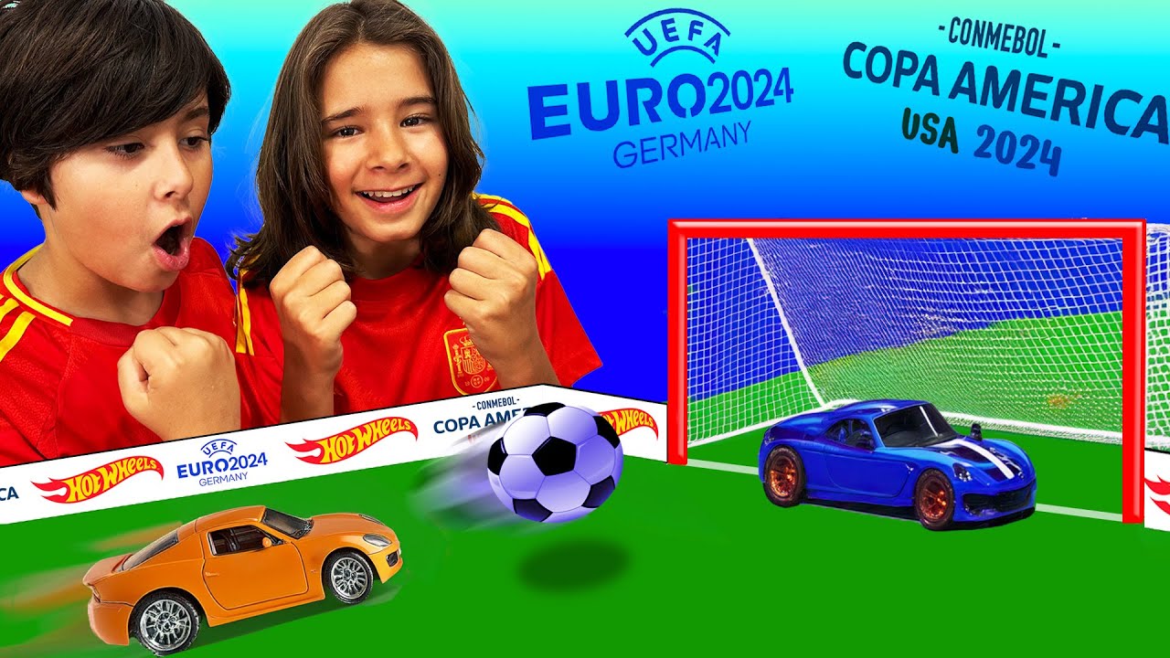 PENALTIS en la FINAL!! 🏎⚽ Futbol HOT WHEELS ⚽🏎 Eurocopa vs. Copa America