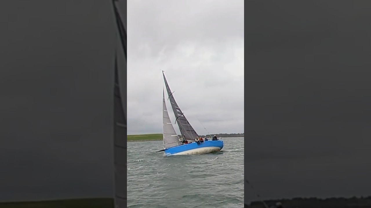 Buckle up for this tight mark rounding! #racing #sailing