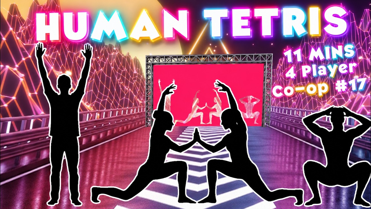 11 MINS - Human Tetris | 4 Player Co-op Challenge 💥 | Immersive Interactive Warm Up #17