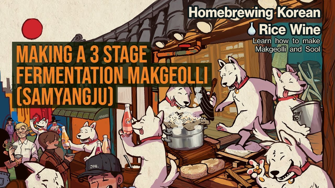 Making a 3 stage fermentation makgeolli (Samyangju)