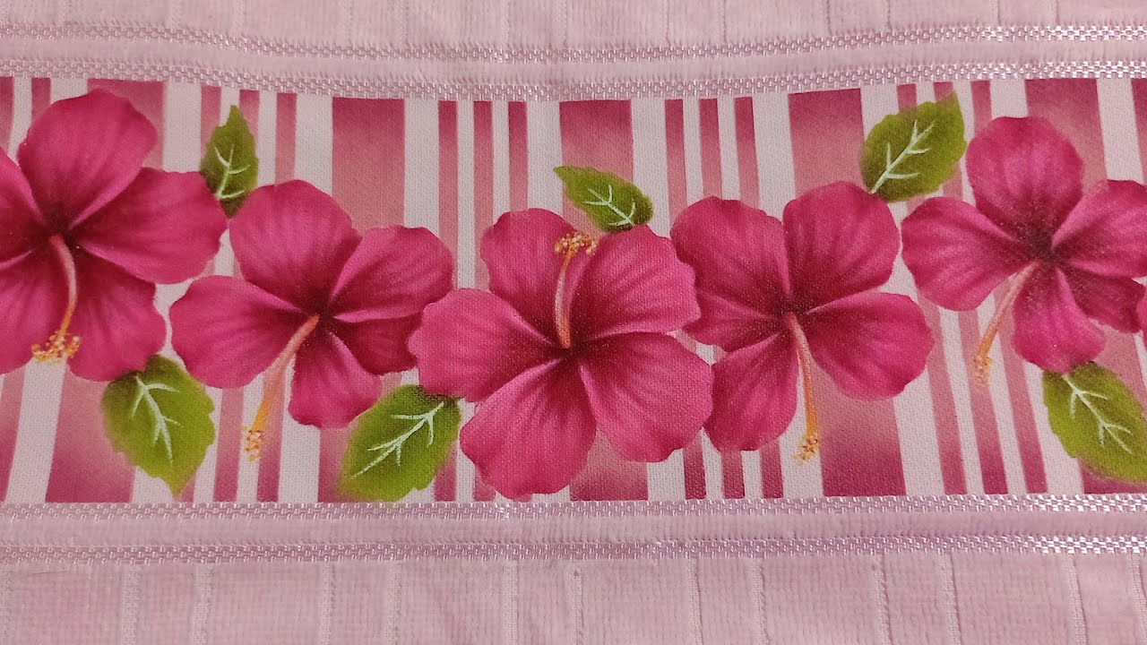 Pintura em tecido/Hibisco