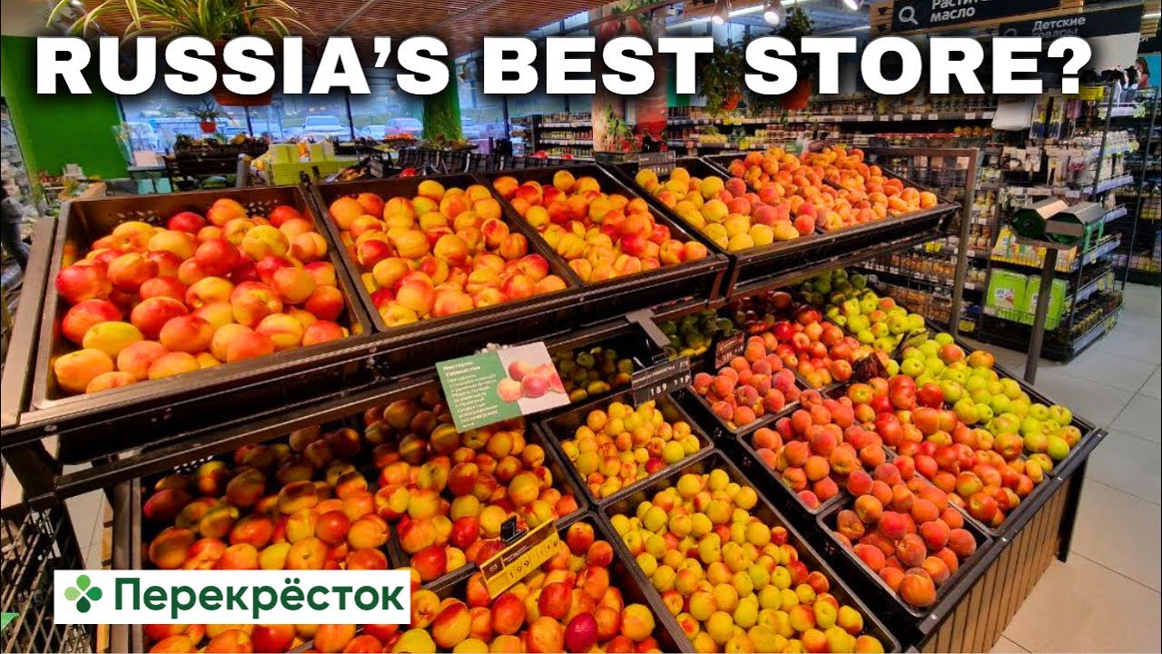 Russian TYPICAL (Russian Owned) Supermarket Tour: Perekrestok
