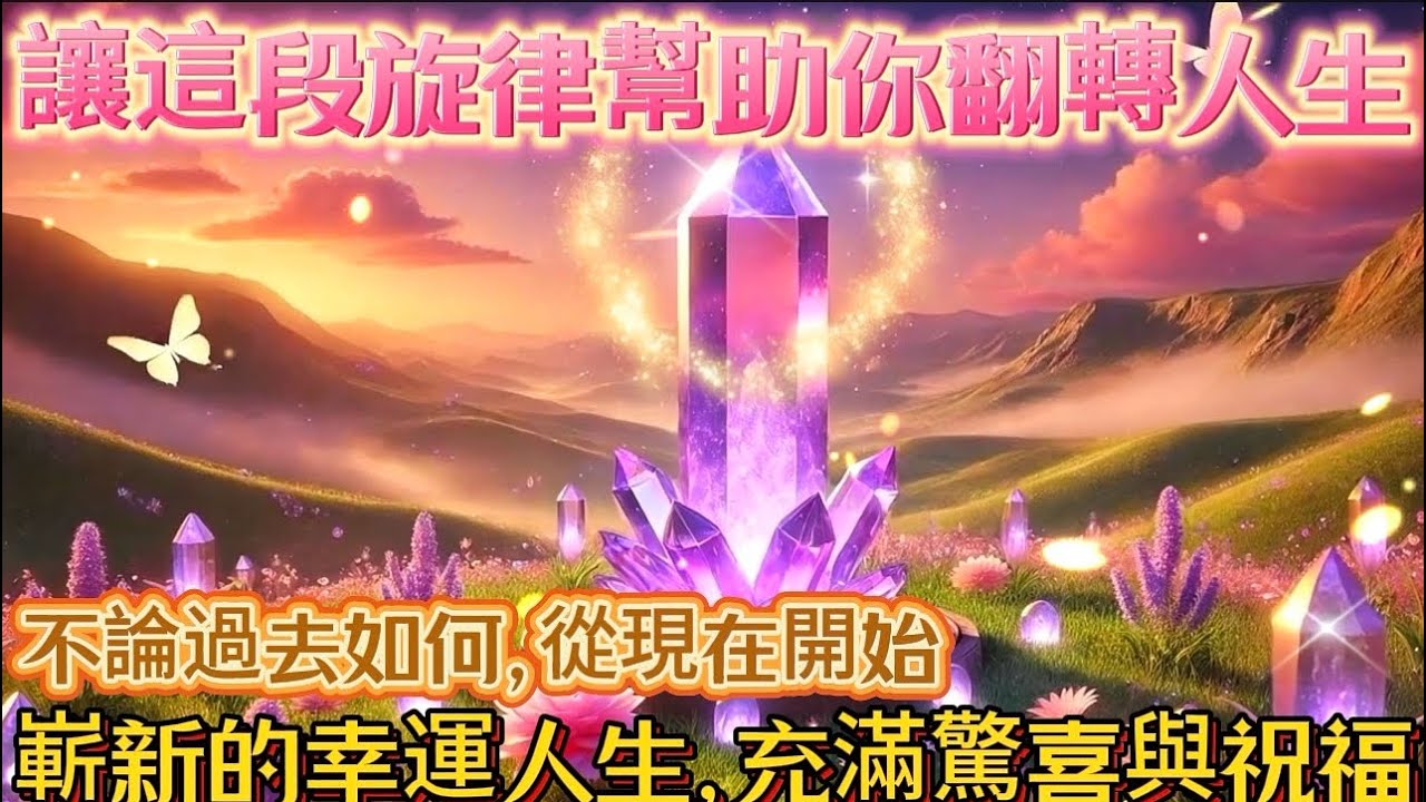 讓這段旋律幫助你翻轉人生｜不論過去如何，從現在開始｜嶄新的幸運人生，充滿驚喜與祝福｜吸引力法則調頻能量音樂