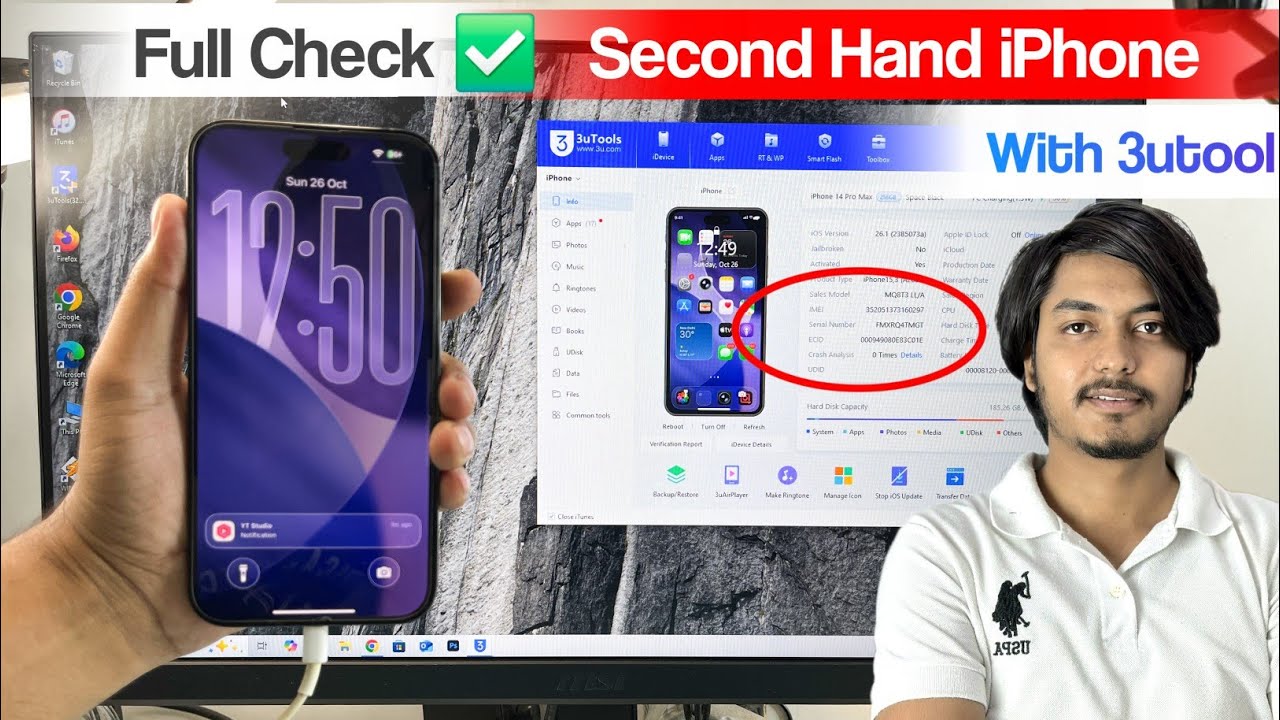 How To Check Second Hand iPhone With 3utools | How To Check Second Hand iPhone With Laptop | 