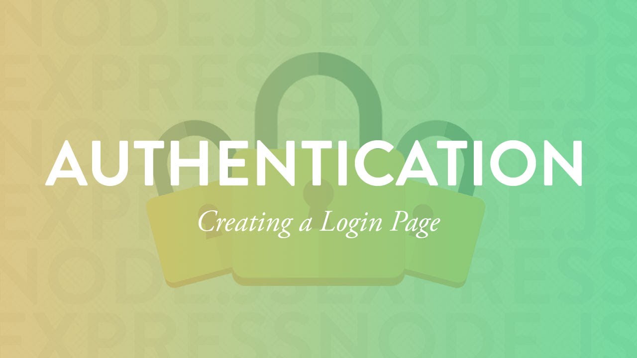 Creating a Login Page | Node Auth Tutorial - Part 7