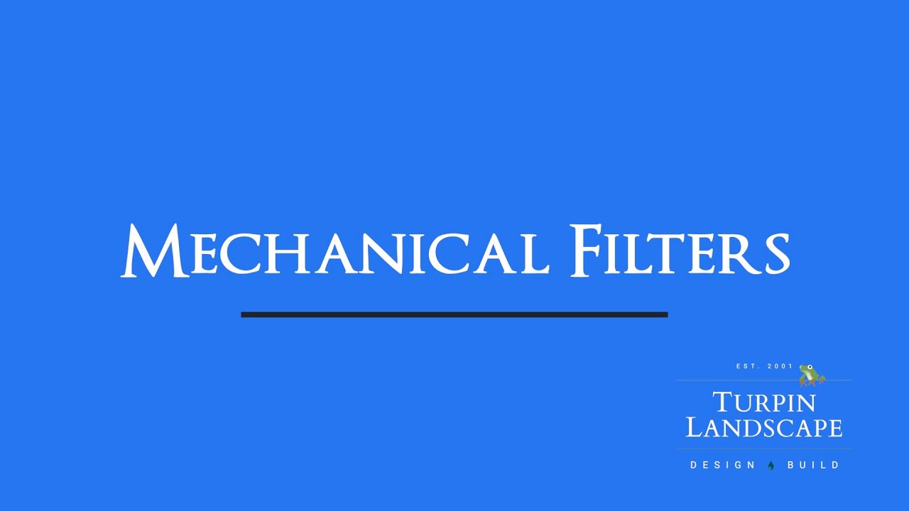 Mechanical Filtration for an Ecosystem pond