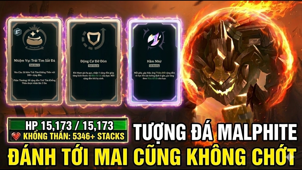 Malphite Full Tank 5000+ Số Khổng Thần, 15k HP Khiến Team Bạn Bất Lực | Aram Hỗn Loạn