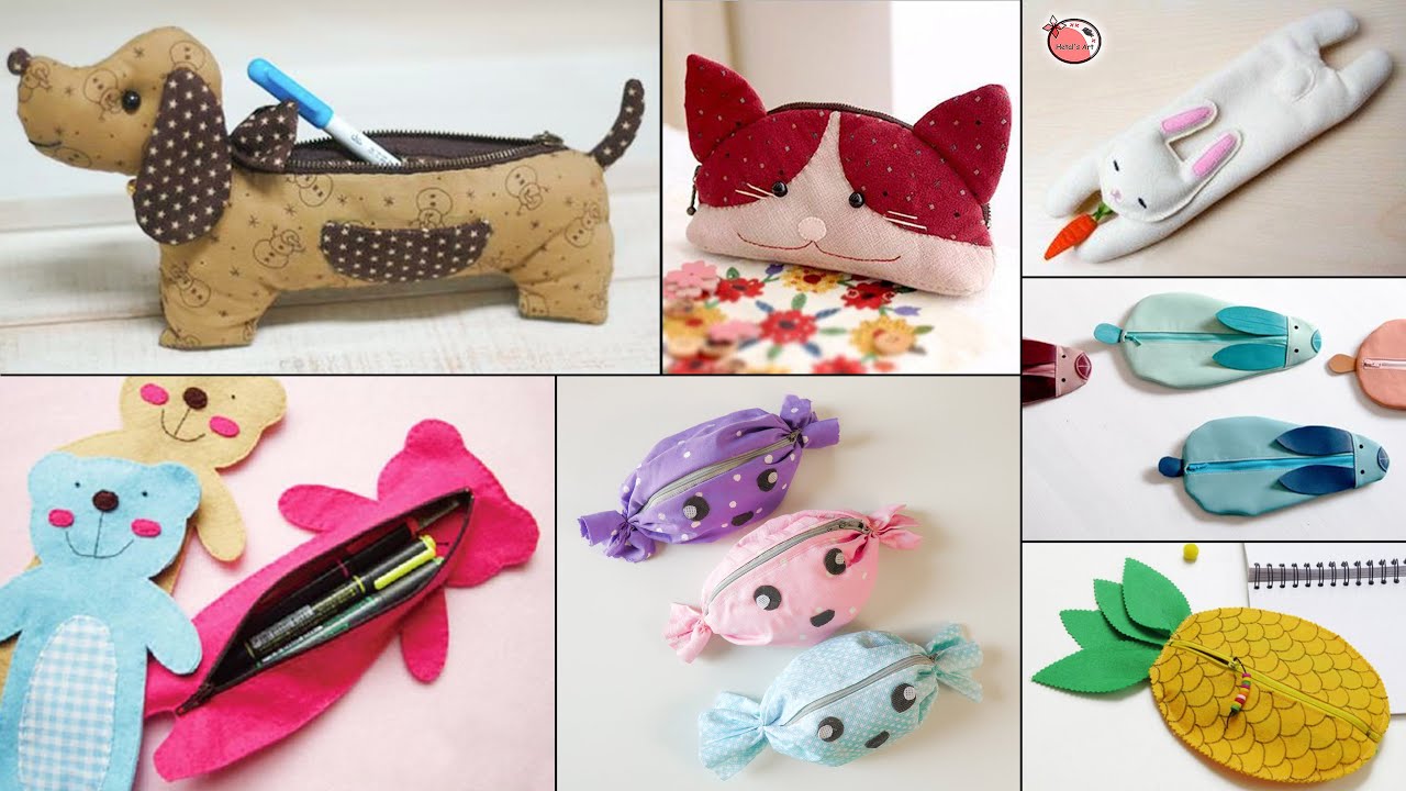 Old Clothes Reuse!!.. DIY Pencil Pouch, Meckup Pouch ❤️#Hacks 😜#Tutorial