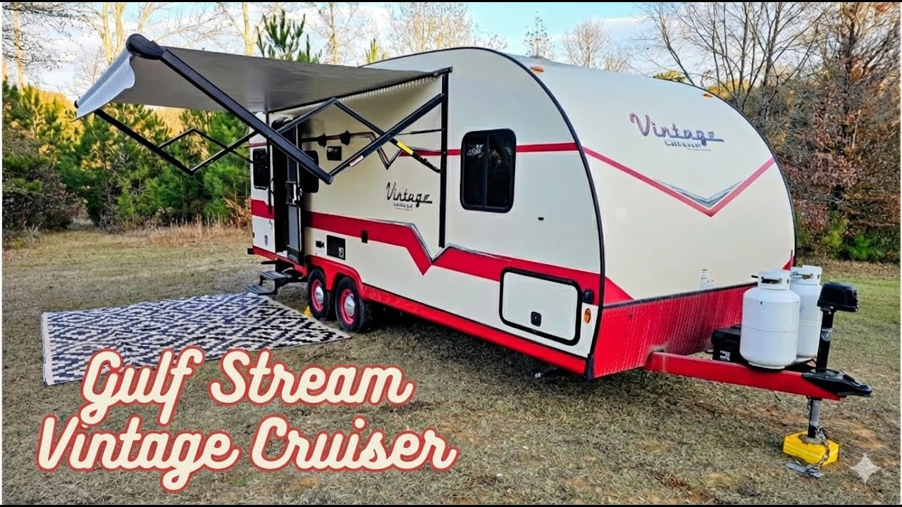 Gulf Stream Vintage Cruiser Tour | Retro RV Rental at Teshua Farms RVs