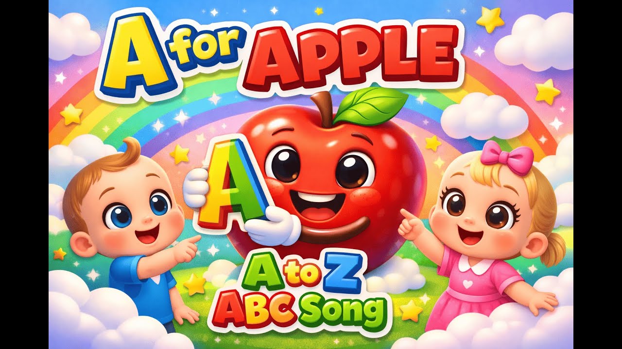 A for Apple 🍎 | A to Z ABC Phonics Song for Kids | Baby Learning Video