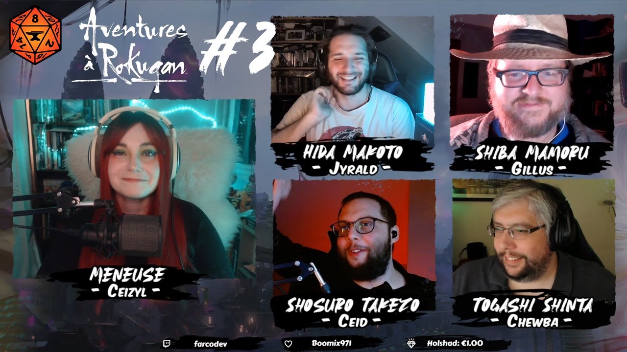 #jdr  @FoundryVTT  Aventures à Rokugan  @GillusZG   @JyraldYT   @mathem_tv  & Ceid #3