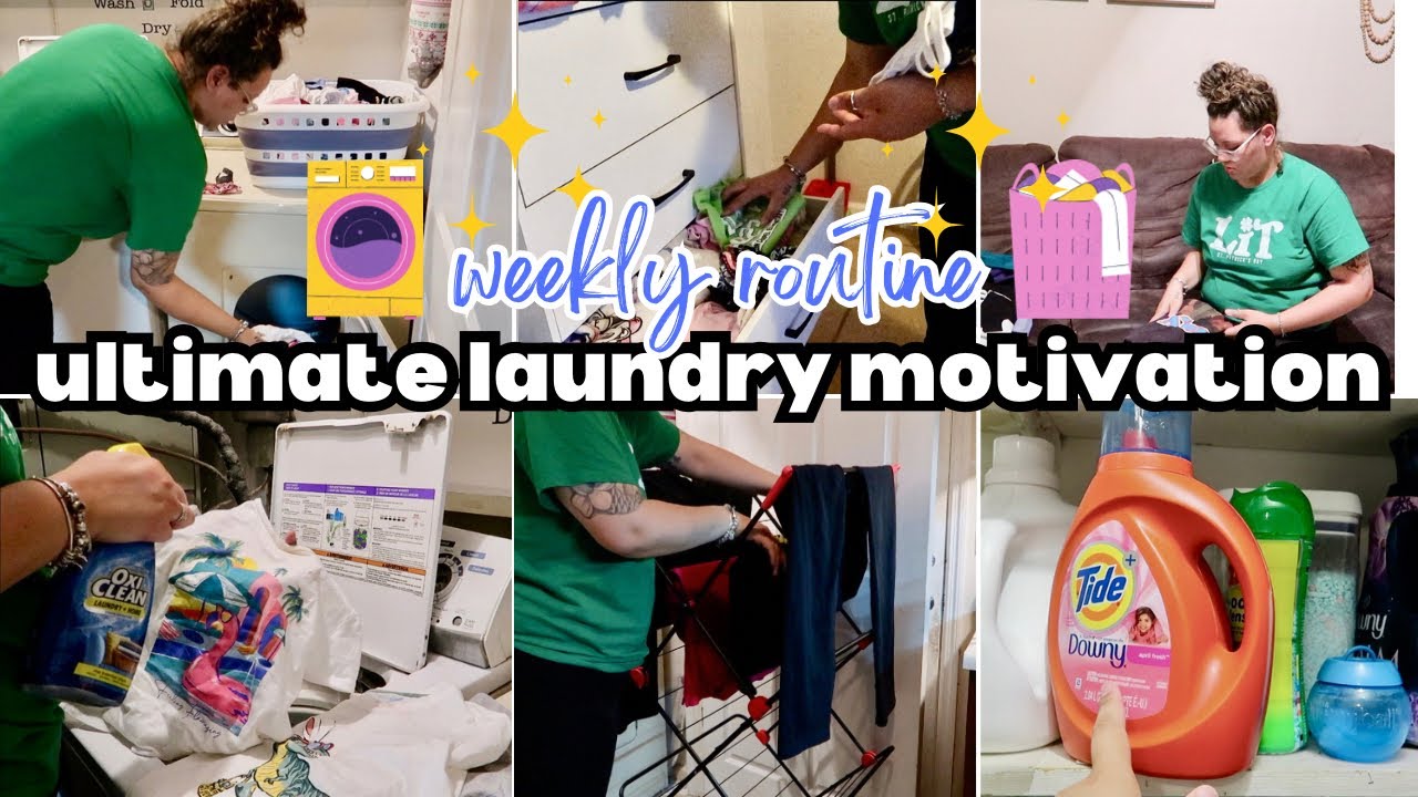 *NEW* WEEKLY LAUNDRY ROUTINE ✨ULTIMATE LAUNDRY MOTIVATION | ALL DAY CLEAN WITH ME 🧺