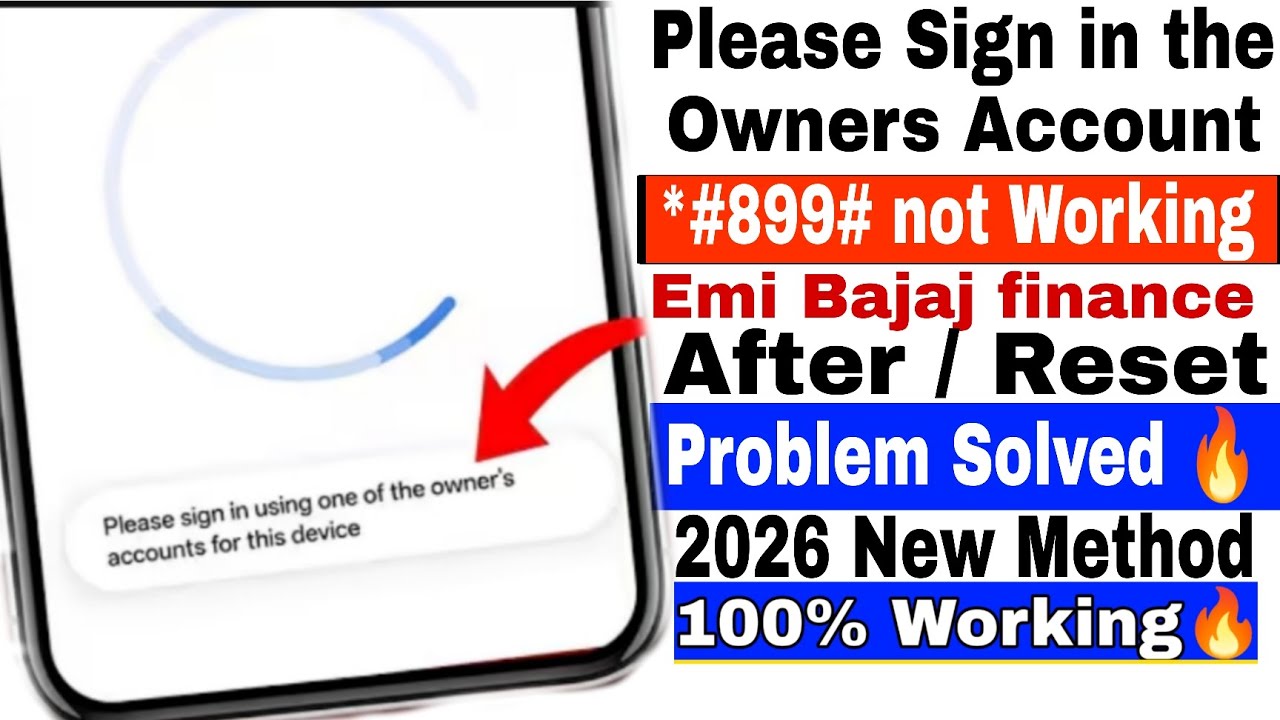 Please sign in using one of the owner's account for this device Android 15| Android 15 problem Solv