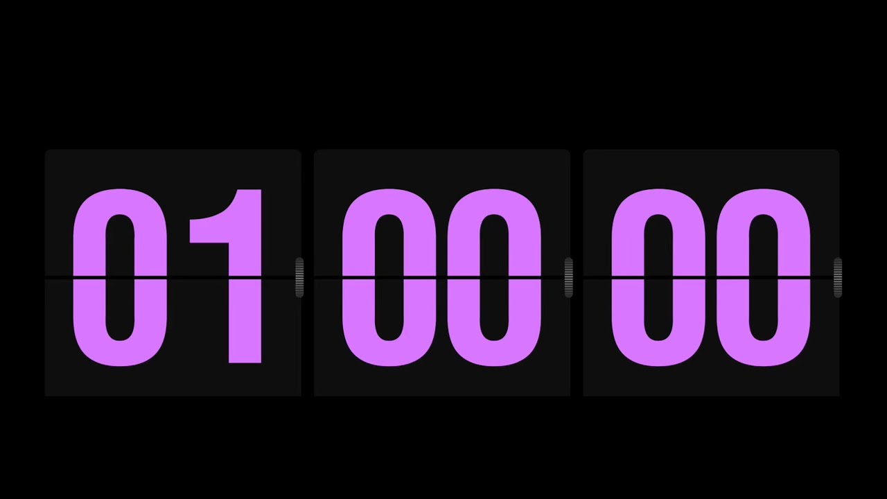 1 Hour Purple Focus Timer | Calm Deep Work & Study