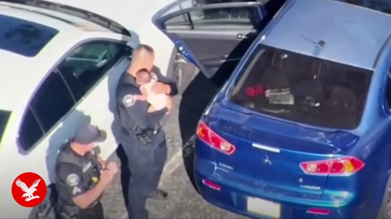 Baby rescued from locked car in 110 degree heat