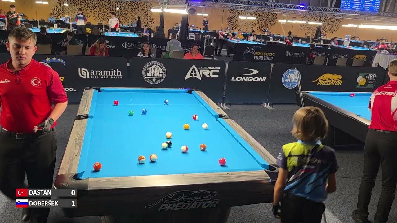 8-Ball, DASTAN (TUR) - DOBERŠEK (SLO) - 5-6 - 2025 European Pool Championships U-17 Podcetrtek SLO
