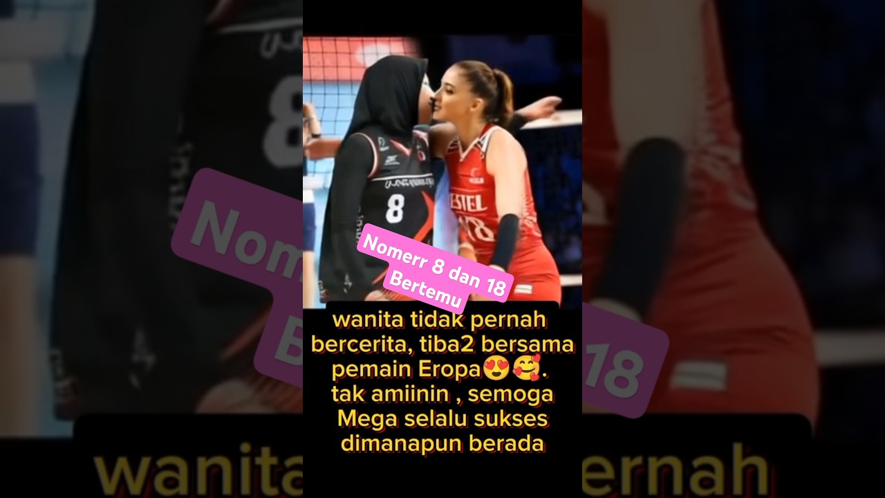 Megawati dan Zehra gunes berpelukan. #megawati #redsparks