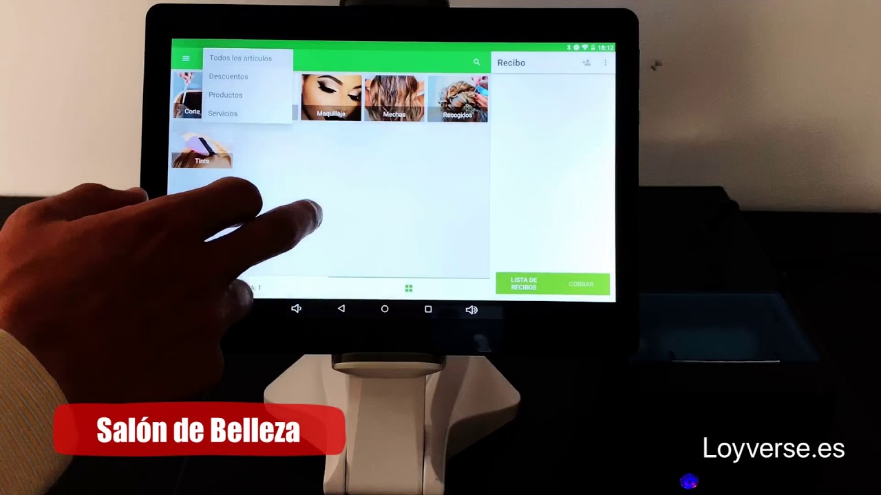 Tpv tablet Peluquerias, Estetica y centros de belleza