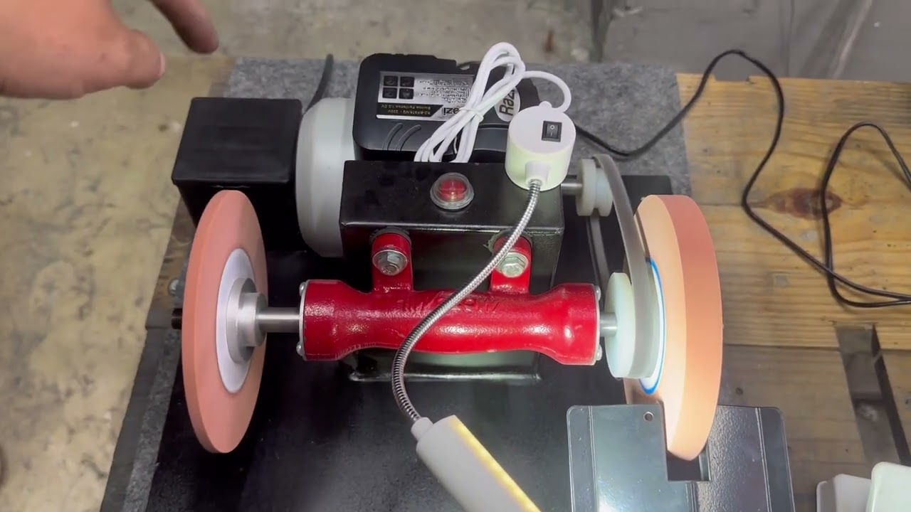 Como usar pedal na máquina de afiar alicates