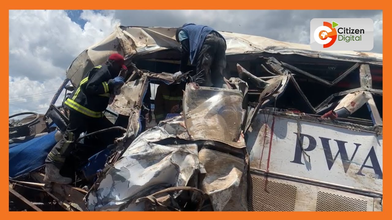 14 people dead in a grisly road accident involving a Pwani University bus and a 14-seater matatu