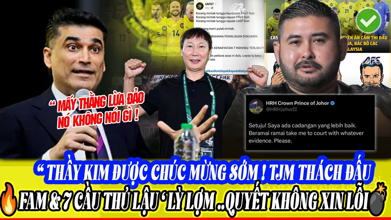 🚨 AFC XỬ THUA MALAYSIA! HLV KIM VỠ ÒA NHẬN TIN 🔥 TMJ NỔI ĐIÊN -FAM & 7 Cầu Thủ Lậu KHÔNG XIN LỖI