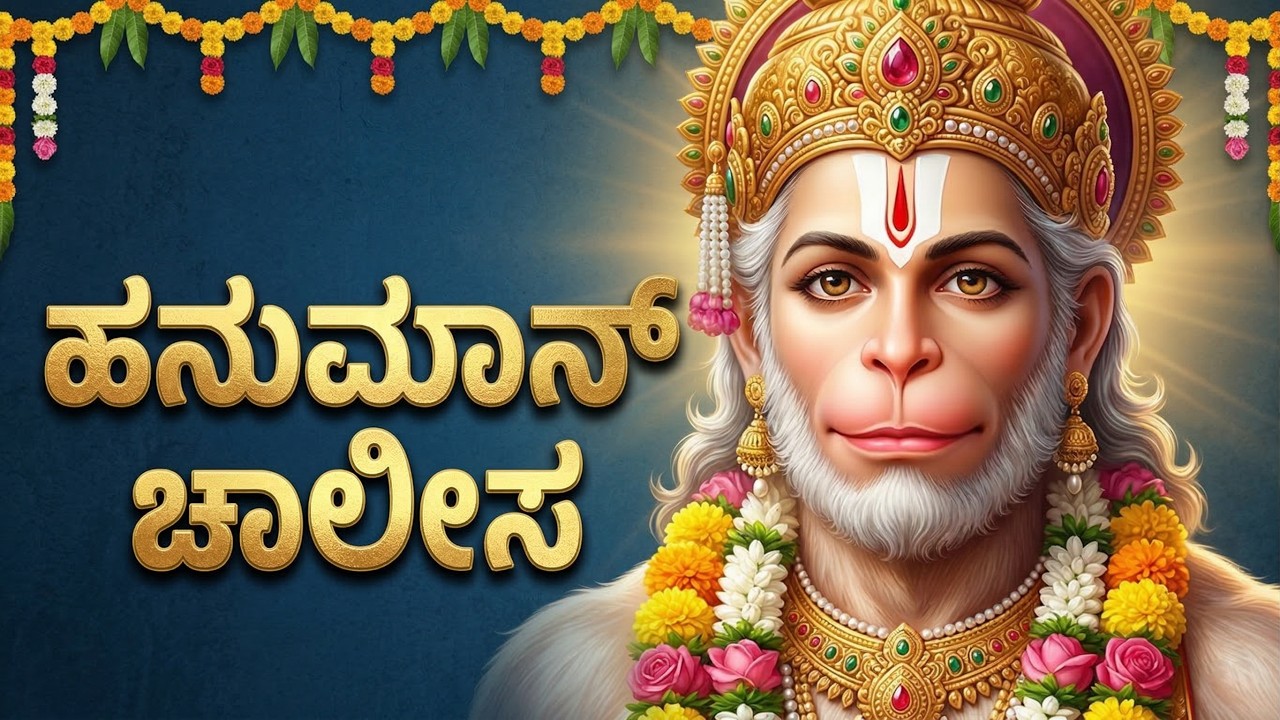ಹನುಮಾನ್ ಚಾಲೀಸಾ | Hanuman Chalisa With Kannada Lyrics | Tuesday Hanuman Bhakti Geethegalu