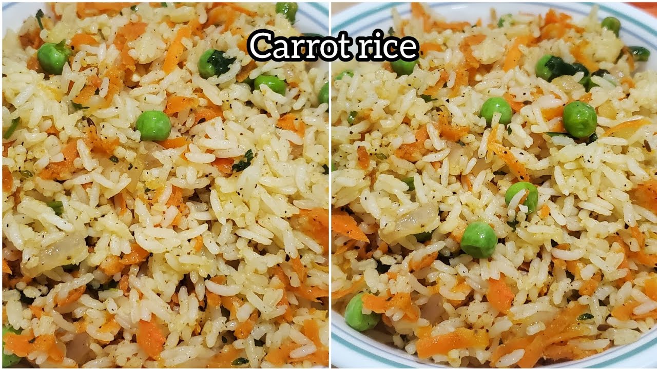 Carrot rice recipe|healthy carrot rice for kids lunch box|5 min ready|#lunch#carrotrice#fyp#yt#cook