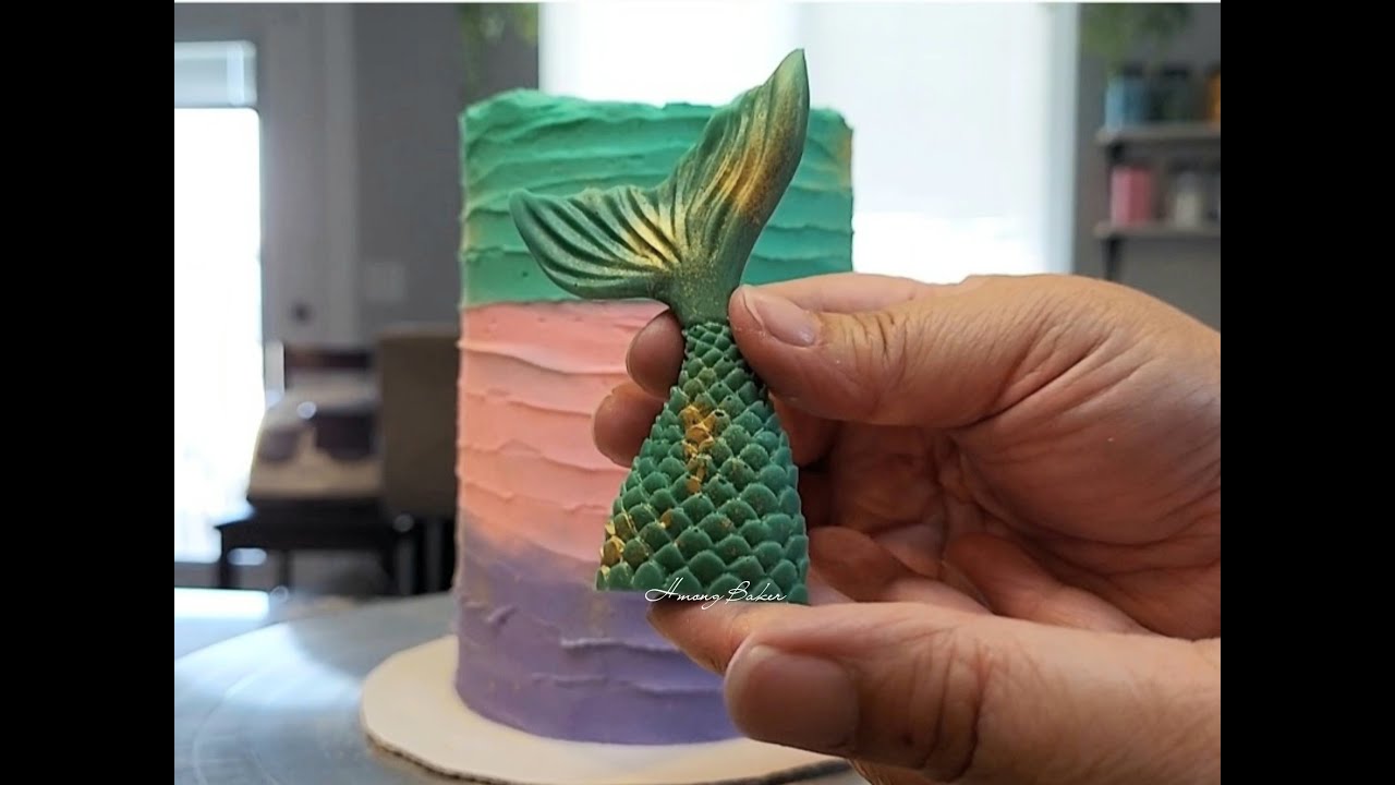 Mini Mermaid Theme Cake! Easy Cake Decorating