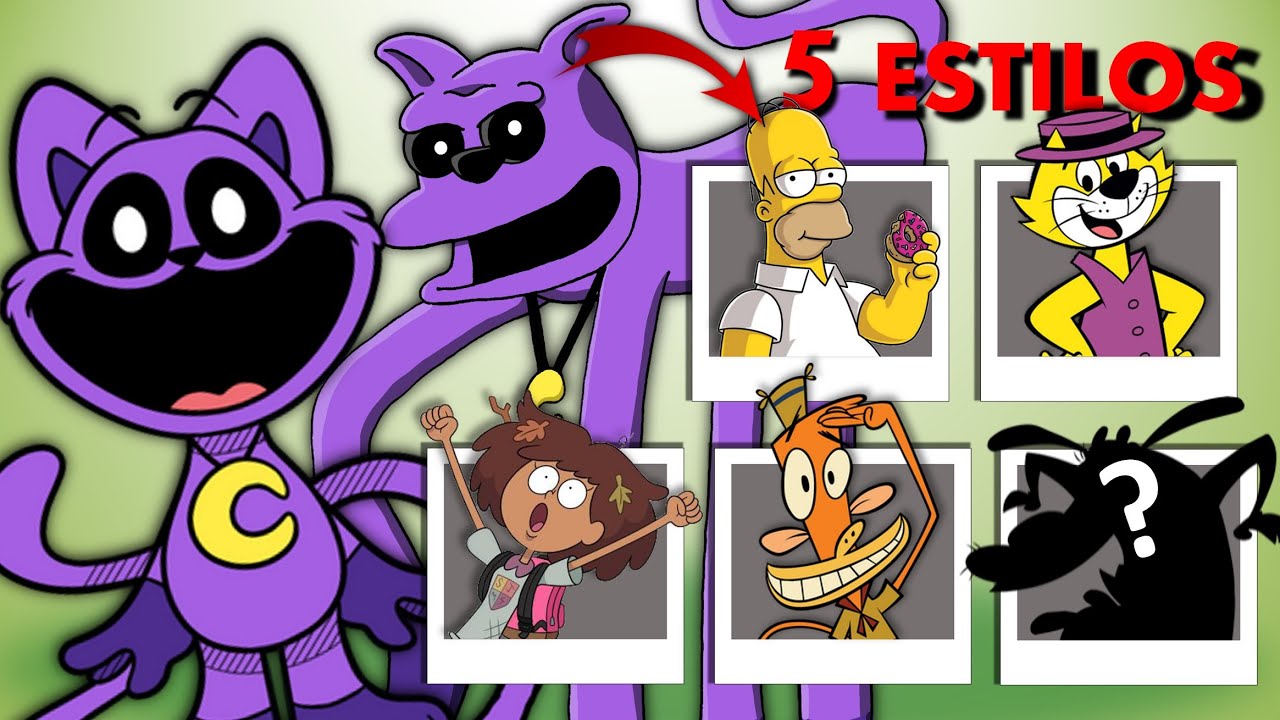 CatNap dibujado en 5 estilos diferentes || Ynsomniac Typho || Poppy Playtime