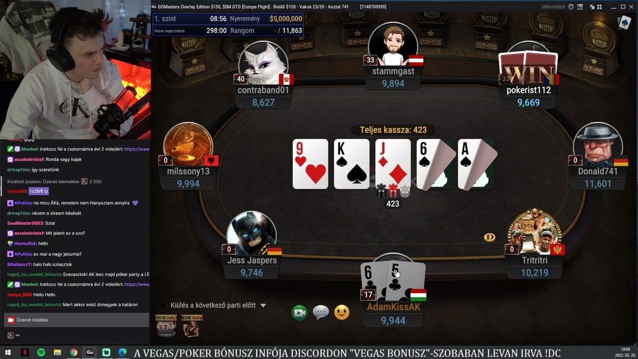 GGMASTERS VERSENY 150$, 5M $ | AdamKissAK Twitch Vod | 2022. 03. 20.