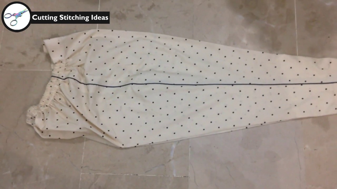 Trouser Cutting With Important Tips\\S,M,L,XL,XXL Trouser cutting and Stitching\\Trouser Side Piping