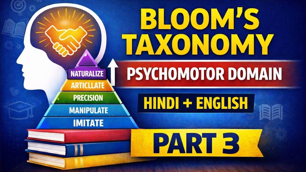 Bloom’s Taxonomy Explained | Psychomotor Domain | Part-3 | Hindi–English | @gsvofficial26 