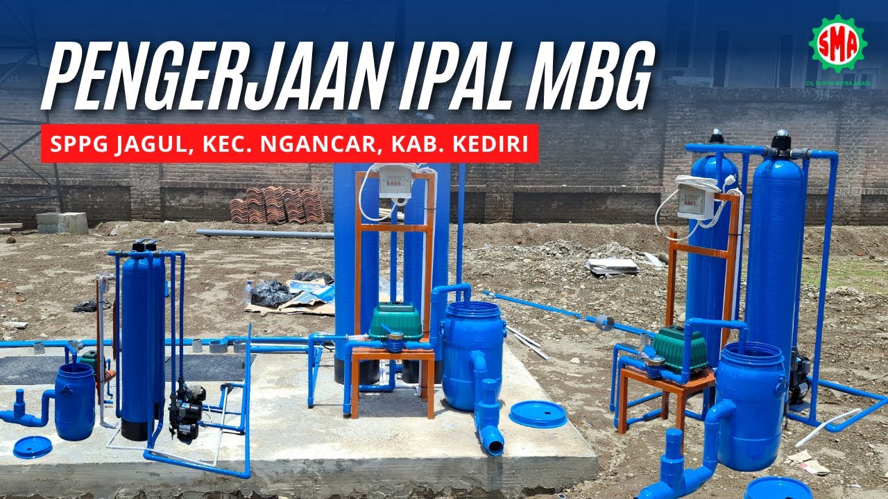 PENGERJAAN IPAL MBG SPPG JAGUL, NGANCAR, KEDIRI - KONTRAKTOR IPAL CV SURYA MITRA ABADI
