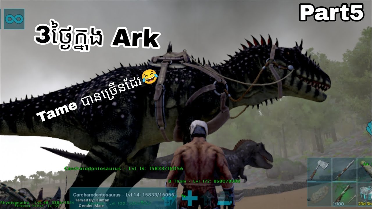 3ថ្នៃក្នុង Ark Tame សត្វសាហាវបានច្រើនណាស់ || Ark Ultimate Mobile