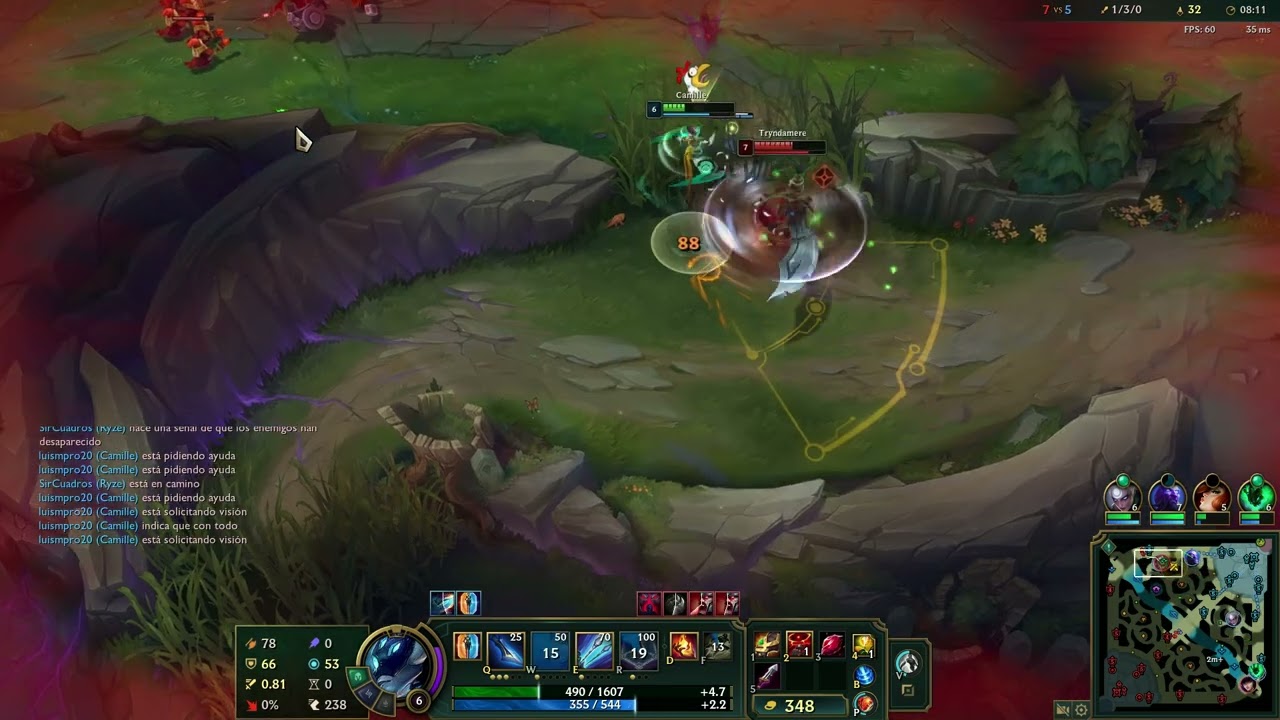 Le tienen mucho odio a CAMILLE en esta CLASIFICATORIA full luchador LOL gameplay PC carril del barón
