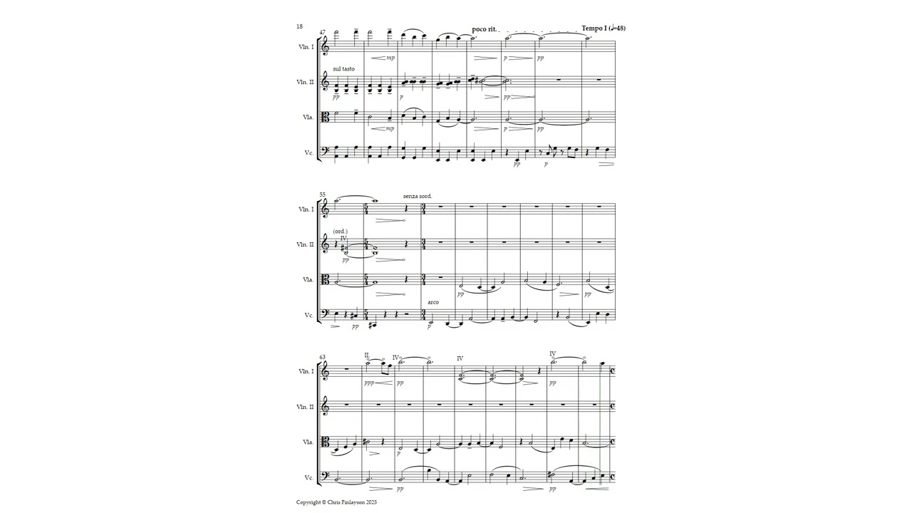 String Quartet No.2, Op.16 (Chris Finlayson)